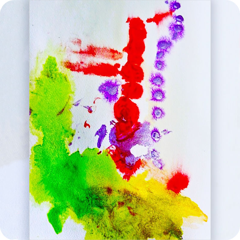 Présentation de la démarche de Corinne Choffel art-thérapeute vosgienne - séance sur la peinture à l'encre